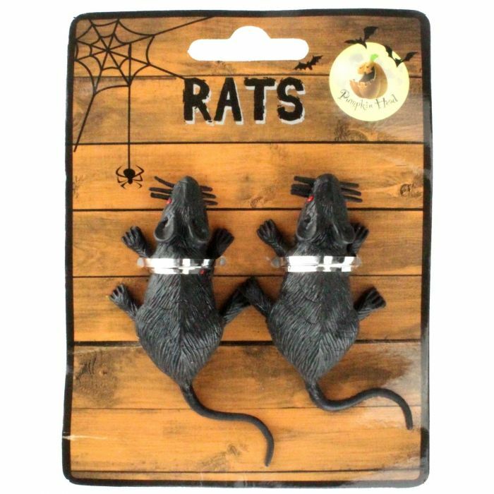 Halloween Rubber Rat - 2PK