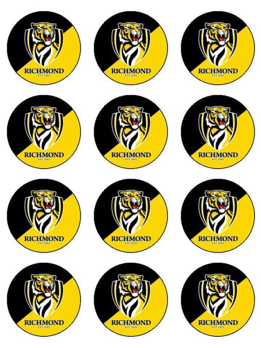 Edible Cupcake Toppers - Richmond Tigers