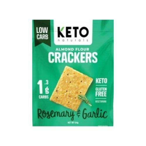 Keto Naturals Crackers 64g - Rosemary and Garlic