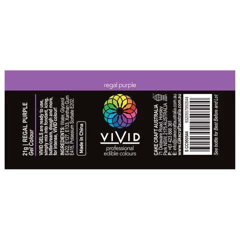 VIVID | REGAL PURPLE | GEL COLOUR | 21G