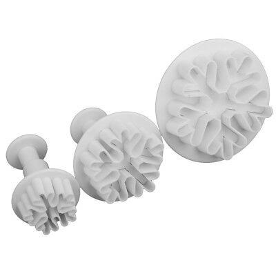 3PC Snowflake Style 2 Plunger Cutter Set