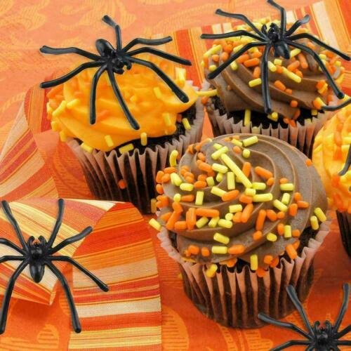 Halloween Plastic Spiders - 20PK