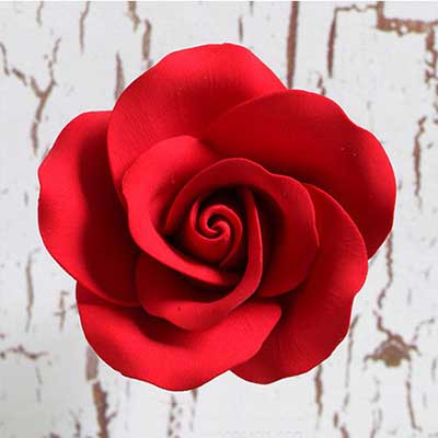 Sugar Flower - Tea Rose - Large - Red