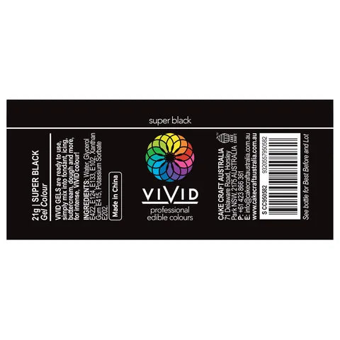 VIVID | SUPER BLACK | GEL COLOUR | 21G