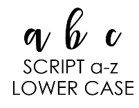 Script V2 Embosser Set - Lower Case