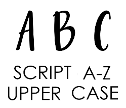 Script V2 Embosser Set - Upper Case.