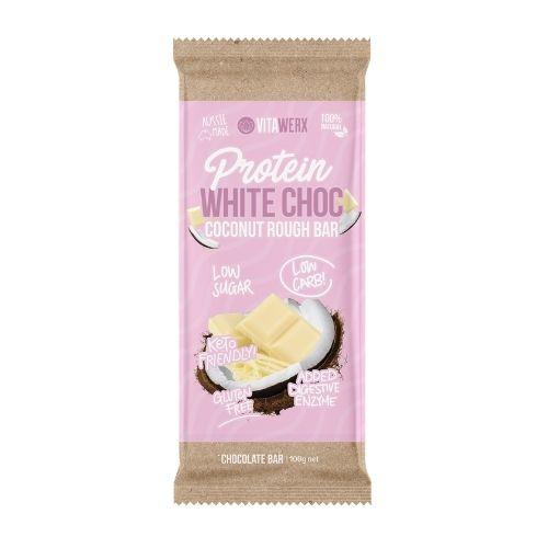 100g Vitawerx Chocolate Bar - White Chocolate Coconut Rough