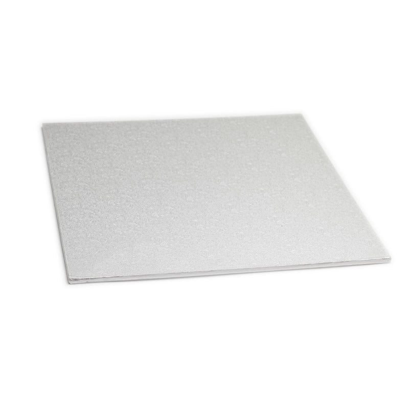10inch (25cm) Square 5mm Cake Board - Silver