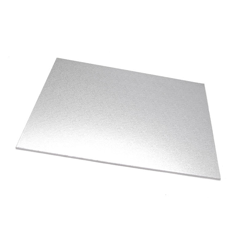 35cm x 46cm (14inch x 18inch) Rectangle 5mm Cake Board - Silver