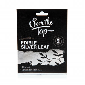5PK Over The Top Edible Silver Leaf