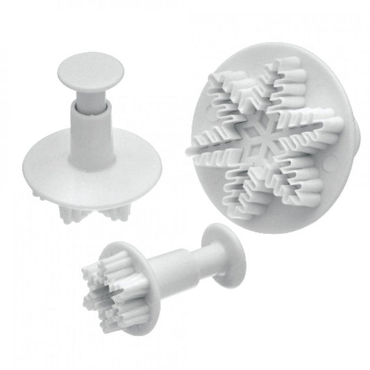 3PC Snowflake Style 1 Plunger Cutter Set