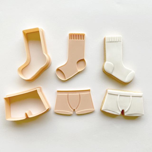 Little Biskut Socks and Jocks Cutter and Embosser Set.