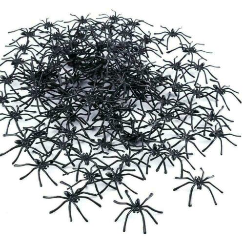 Halloween Plastic Spiders - 20PK