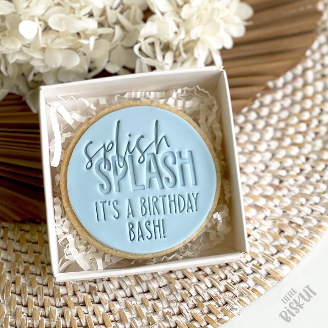 Little Biskut Embosser - Splish Splash It's a Birthday Bash.