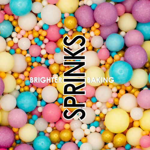 75g Sprinks Sprinkle Mix - Bubble Bubble Pastel & Gold.