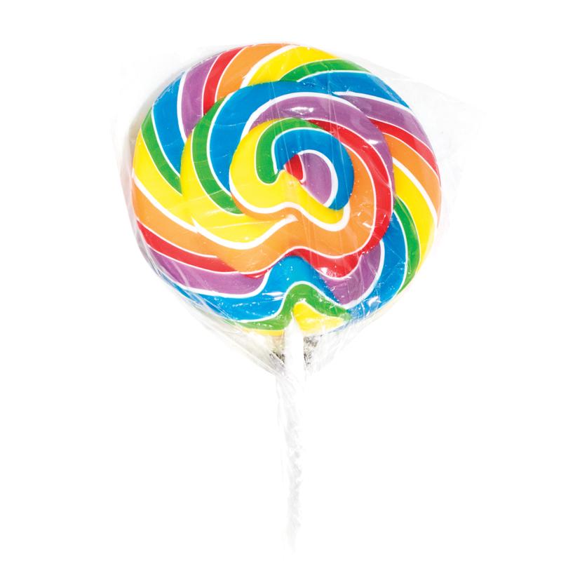 Sweetworld Single Swirl Pop - Large Rainbow 80g