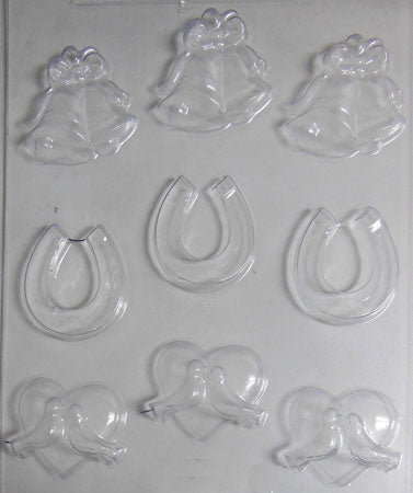 Chocolate Mould - Wedding Bells and Hearts.
